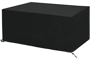 SanGlory Garden Furniture Cover Waterproof Outdoor Furniture Covers, Heavy Duty Oxford Fabric Patio Set Cover Rectangular Windproof and Anti-UV Patio Table Chairs Sofa Covers (185x120x70cm)