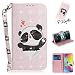Produktbild HongHushop PU Leder Hülle für Samsung Galaxy M20 Brieftasche Klapphülle Flip Case Liebespanda Design Ledertasche Schutzhülle Stand Magnetverschluss Handyhülle für Samsung Galaxy M20