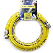 Tubo Flessibile Gas Inox 1/2 MF - 2000mm | Norma EN 14800 Per Cucina E Piano Cottura