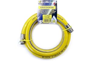 MBM Tubo flexible de gas para cocina de 1 m, 1/2 pulgadas, EN 14800 Unicoker M/F, CE EN 14800, L 100 cm
