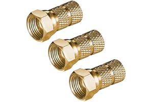 PERFECTHD 2 x wtyczka SAT F | adapter kątowy 90° | wtyczka F > gniazdo F 90° | kątowa wtyczka F TV | adapter F do anteny, kabla satelitarnego, kabla koncentrycznego, pozłacanego, 2 sztuki