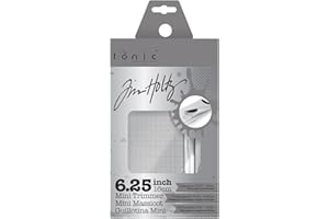 Tonic Studios Tim Holtz Guillotina de Papel Mini - 16 cm - Cortador de Precisión para Cartulina - Base Antideslizante, Líneas Cuadriculadas, Barra para Dedos - Diseño Ligero para Clases & Talleres