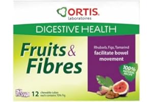 Ortis Ortisan Lot de 12 cubes laxatifs naturels pour fruits et fibres – Nouvelle saveur – Rhubarbe/tamarin/figue