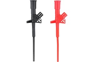 DURONGE Multimeter Wire Lead Test Hook Clip, 2Pcs P5004 High Voltage Flexible Test Probe, Insulated Quick Professional Test Back Probe Pin Test Leads