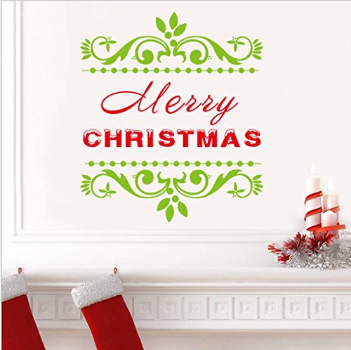 Preisvergleich Produktbild GJX@ Wand-Sticker Weihnachten Home Decor abnehmbare Wand Aufkleber Kunst Dekorationen Schriftsatz , 42*47cm