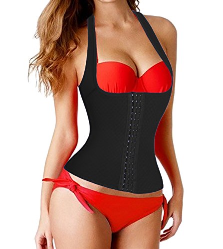 Waist Trainer Women Themal Fat Burner Body Shaper Corset Cincher Hooks Vest (S, Black) steampunk buy now online Waist Trainer Women Themal Fat Burner Body Shaper Corset Cincher Hooks Vest (S, Black) steampunk buy now online
