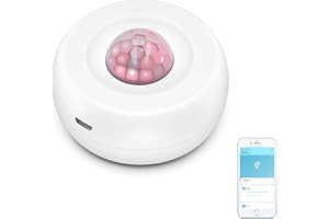 SENCKIT Détecteur de mouvement intelligent WiFi:détecteur de mouvement PIR Alerte,système de sécurité domestique infrarouge sans fil avec alertes d'application gratuites,portée de détection à 360 degrés