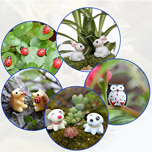 Paxcoo 87 Stück Miniatur Ornament Kit Set Mit 1 Stück Pinzette für DIY Fairy Garten Dollhouse Dekor - 2