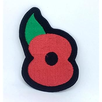 Union Jack Poppy Flag Black Iron On Sew On Embroidered Patch - Foto 11
