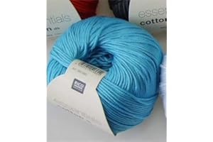 Rico Design Essentials en Tricot de Laine Double, 100% Coton, Turquoise