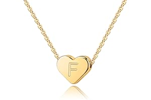 TINGN Heart Initial Necklaces for Girls Gifts - 14K Gold Filled Heart Pendant Necklace for Girls Gold Initial Necklaces for Women Girls Gifts Heart Necklace Birthday Christmas Gifts for Women Girls
