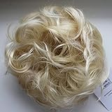 PRETTYSHOP Hairpiece Hair Rubber Scrunchie Scrunchy Updos VOLUMINOUS Curly Messy Bun Bleach blonde # 88T613 G13E