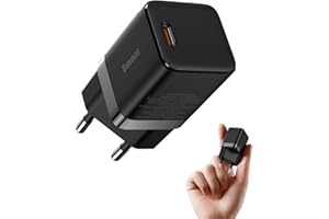 Baseus Mini 30W Caricatore USB C GaN 3, Caricabatterie USB C Rapido Compatibile iPhone 15 Plus/ 15 Pro Max/14/13/12/11, iPad Pro/Air/Mini, Galaxy S23/S23+/S22/S21Dji Mini 3 Pro, Google Pixel 7 Pro/6A