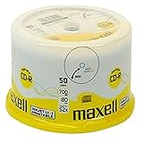 CDR 80 Weiß Print Spindel 50pk Maxell blanko Media und Memory Optische, CDR 80 Weiß Print Spindel 50pk, Maxell, MSL: -