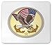 Produktbild US Navy Mouse Pad, American Flag Motif with a Flying Bald Eagle Symbol of Freedom and Liberty Naval