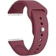 Tobfit Silicone Band for Fitbit Versa 3 4 Fitness Tracker,Soft Sport Strap for Fitbit Sense Fitness Tracker (Watch Not Included), Adjustable Wristband with Metal Buckle for Men Women