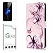 Price comparison product image Penlicraft Galaxy S9 Case [Screen Protector],Galaxy S9 Case, Magnetic Flip PU Leather [Soft Silicone Inner] Classic Genuine Marble Pattern for Beauty Girl Case For Samsung Galaxy S9 (Fantasy flower)