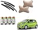Auto Pearl Premium Quality Car Accessories Combo of Car Rain Wind Door Visor Side Window Deflector. & Car Tyre Air Alert Valve Cap Set of 4 Pcs. & Beige Designer Car Neck Rest Set of 2 Pcs. For Chevrolet Beat Type-2 RS.1822.00