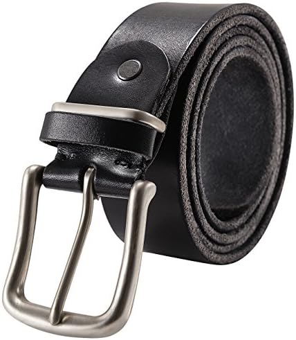 Men's Belt, Italy Full Grain Leather Belt Jeans Belt Super Soft Casual Belts for Men Wide 1.5''