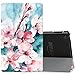 Produktbild MoKo Hülle für Amazon Fire 7 Tablet (7 Zoll - 7. Generation, 2017 Modell) - Slim Lightweight Schutzhülle Cover Case mit Rückseite Schutzhülle und Auto Schlaf / Wach für das Fire 7 2017, Pfirsichblüte