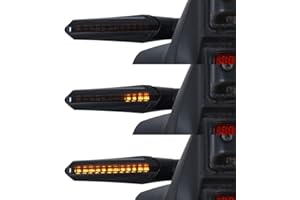 Oxford-UK OX621 Sequential Streaming Motorcycle Indicators. Flowing turn signal (pair), Black