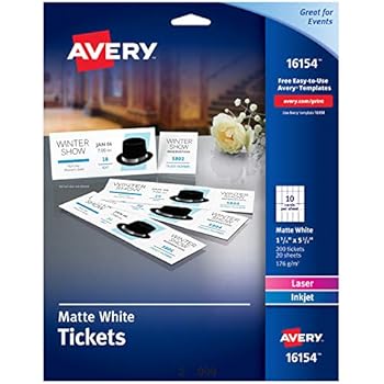 avery blank printable tickets tear away stubs perforated raffle