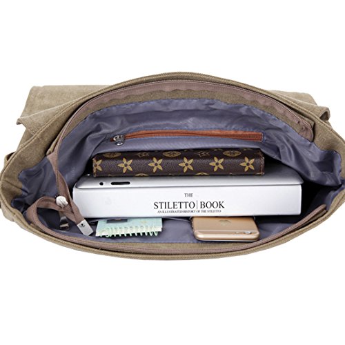 Schultertasche in Vintage-Optik von Super Modern - Leinen  f  r Herren und Damen  Herren  braun