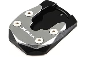 JJZRB Motorrad CNC Aluminium Seitenständer Fuß Pad, für Yamaha XMAX300 Xmax X-MAX 125 250 300 2017-2021 Verlängerung Vergrößern Stützplatte Stands, Motorbike Zubehör