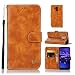 Produktbild 2× Flip Handy Schutzhülle für Huawei Mate20 lite, Stoßfest Weich PU Leder Damen Herren Karten Magnet Stand Halter Farbdruck Brieftasche Klappetui (Goldgelb+Rot)