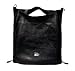Produktbild 6071 Schwarz Designer Elegant Frauen Damen Ledertasche aus echtem luxuriöse Nappa Kalbsleder