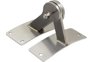 eletech Cerniera per Coperchio Barbecue in Acciaio Inox per affumicatore BBQ griglia a Cerniera Cerniere per Barbecue Tondo a carbonella affumicatrice Barbecue da Tavolo (304 Acciaio Inox)