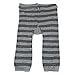 Baby & Toddler Wooly Leggings by Dotty Fish - Grey Stripes with Panda in a Tea Cup - Medium / 12-24 months