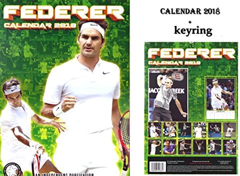 ROGER FEDERER CALENDAR 2018 + ROGER FEDERER KEYRING