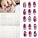 CINEEN 24 Pcs French Manicure Nail Stickers Nail Tips Smile Line Guide Stickers Nail Art Line Guide Stickers Tips Makeup...