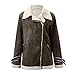 Produktbild Hanomes Damen pullover, Frauen Faux Wildleder warme Jacke Zipper Up Front Coat Outwear mit Taschen