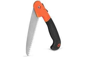 WFEWE Bow Saw Folding Hand Saw (7" Blade) Foldable Compact Hand Held Design Jab Saw- Perfect for Pruning, Trimming, Sawing, Camping, Hiking, Hunting & Cutting Wood, Drywall, Bone, More!