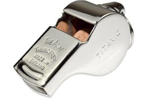 ACME Sifflet B plat chromé en laiton pour chien, fréquence réglable pour l'entraînement