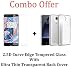 M.G.R.J [ OnePlus 3 / OnePlus 3T ] Transparent Back Cover + Ballistic Tempered Glass Screen Protector - Maximum Impact Protection -99.9% Crystal Clear HD Glass - No Bubbles RS.250.00