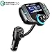 Produktbild Bluetooth FM Transmitter, LEHXZJ KFZ Radio Adapter mit EQ-Sound, Freisprecheinrichtung Car Kit mit 2 USB Ladern (QC3.0 & 5V/2.4A) und Mikrofon, 1.7-Zoll-Display, AUX-Eingang,TF-Kartenslot , drahtlose Übertragung zum Autoradio vom MP3-Player, iOS- und Android-Geräte