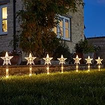 Marco Paul Set 4 Luci A Spirale Per Albero A LED Bianco Freddo - Alte 50cm Con Timer 6h - Per Interni/Esterni, Giardino, Sentieri E Decorazioni Natalizie - A Batteria