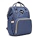 Produktbild sunnymi Mumie Tasche Wickeltasche,Kapazität: 20-35L,Wickeltasche Große Kapazität Baby Tasche Reiserucksack Desiger Krankenpflege Tasche (Marine, 25 cm x 16 cm x 40 cm)