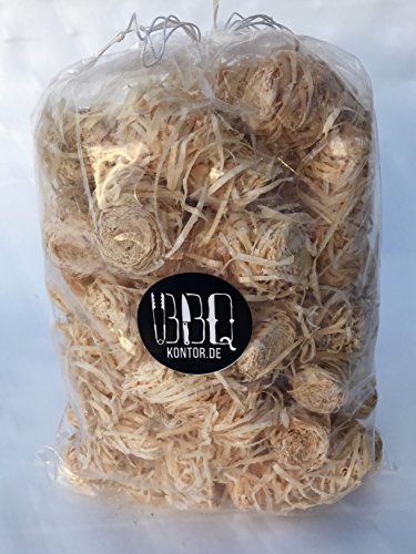 50kg (2x25kg) Brennholz & 50 Bioanzünder – Kaminholz 100% Buchenholz Feuerholz 25cm – kammergetrocknet, ofenfertig und einsatzbereit + 50 Stück Anzünder - 3