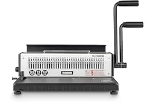 RAYSON Rilegatrice Spirale Metallica, Rilegatura di 130 Fogli, Passo 3:1, 34 Fori, A4, Robusta Struttura in Metallo, TD-1500B34