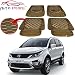 Auto Pearl - Premium Quality Heavy Duty Black 4Pc PVC Rubber 6204 Smoke Car Mat For - Tata Hexa RS.1099.00