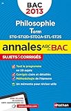 Image de ANNALES BAC 2013 PHILO STG STI