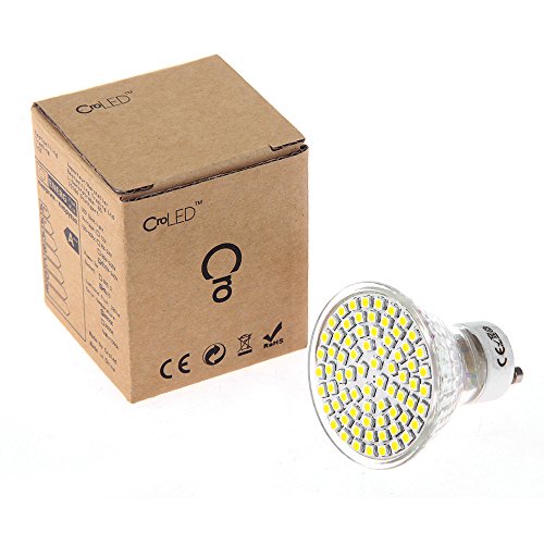 CroLED 4 X GU10 Bombilla 72 3528 SMD LED luz Lámpara Blanco Cálido 3600K