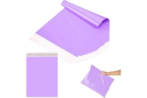 POPOYU Lot de 10 sacs postaux violets assortis avec fermeture autocollante - 60 x 70 cm