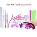 CLAVUZ Gel Nail Polish Set Soak Off Nail Starter Kit 4pcs with 9W UV LED Nail Light Dryer with Top and Base Coat plus Nail Art Manicure Tools DIY at Home