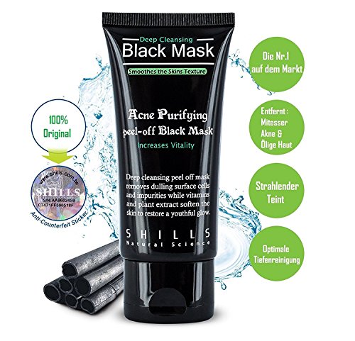 SHILLS *Top* Originale SHILLS Schwarze Acne Purifying Peel Off Aktivkohle-Maske Mitesser Pickel Akne Entferner Gesichtsmaske Tiefenreinigung Gesichtspeeling Hoch Effektiv gegen Verunreinigungen! Für eine Reine und Glatte Haut! – Keine Fälschung mit Original Siegel! - 5