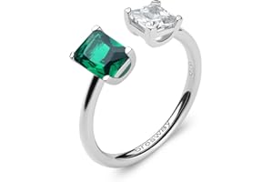 Brosway Anello Collezione Fancy in Argento 925/1000 rodiato e con zirconi cubici Verdi,di Misura: 14. La referenza è FLG09B.